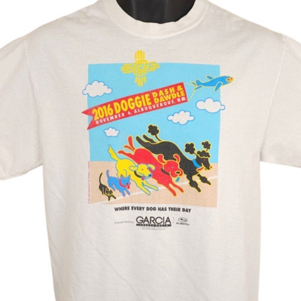 Dog Dash & Dawdle T Shirt Mens Size Medium White Albuquerque New Mexico